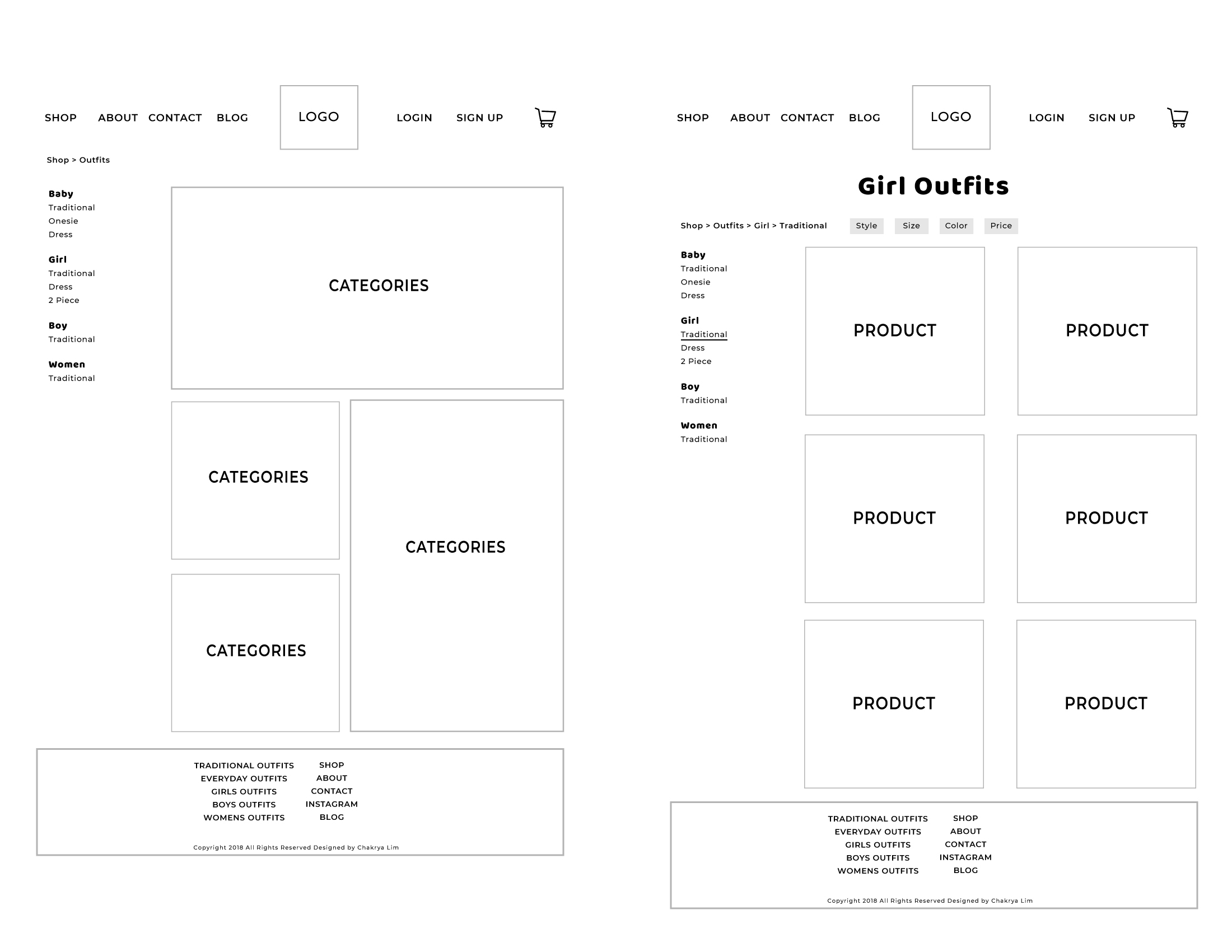 Kiri's Creation Wireframe