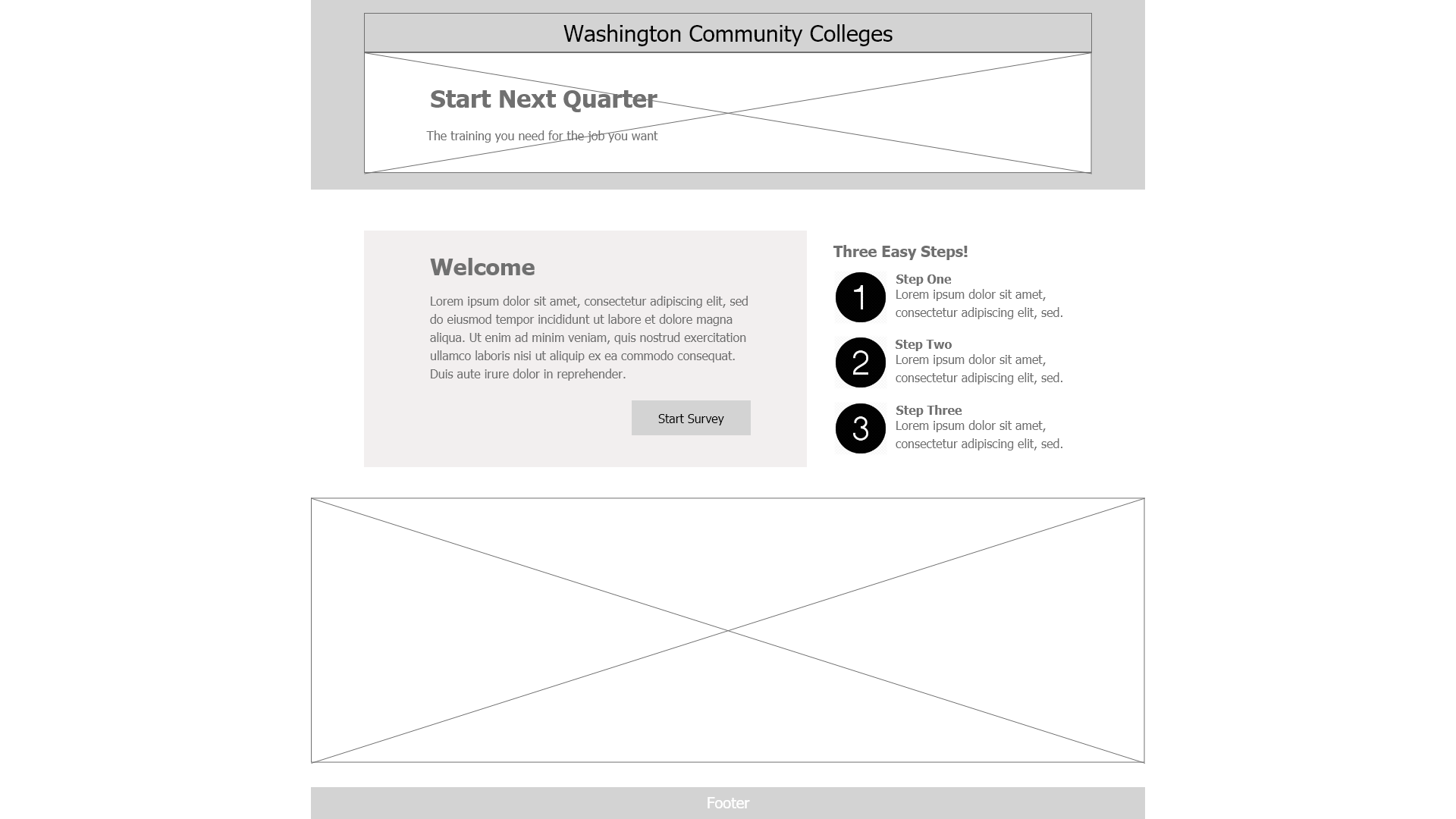 Desktop Landing Page Wireframe